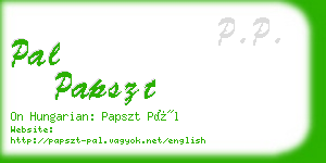 pal papszt business card